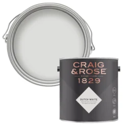 Craig & Rose 1829 Dutch White Eggshell Wall Paint, 750ml