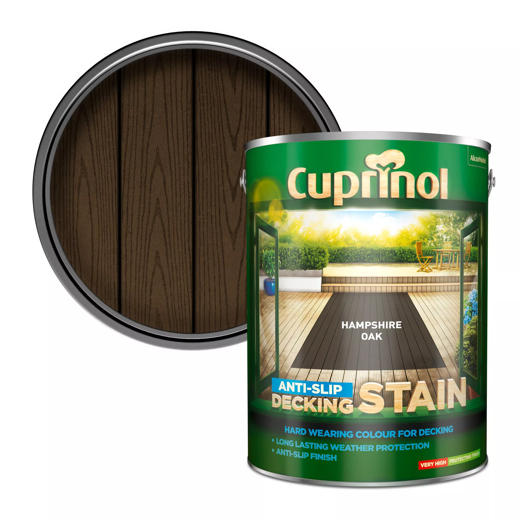 Cuprinol Anti-slip Hampshire Oak Decking Wood Stain, 5L 3 Cuprinol Anti-slip Hampshire Oak Decking Wood Stain, 5L