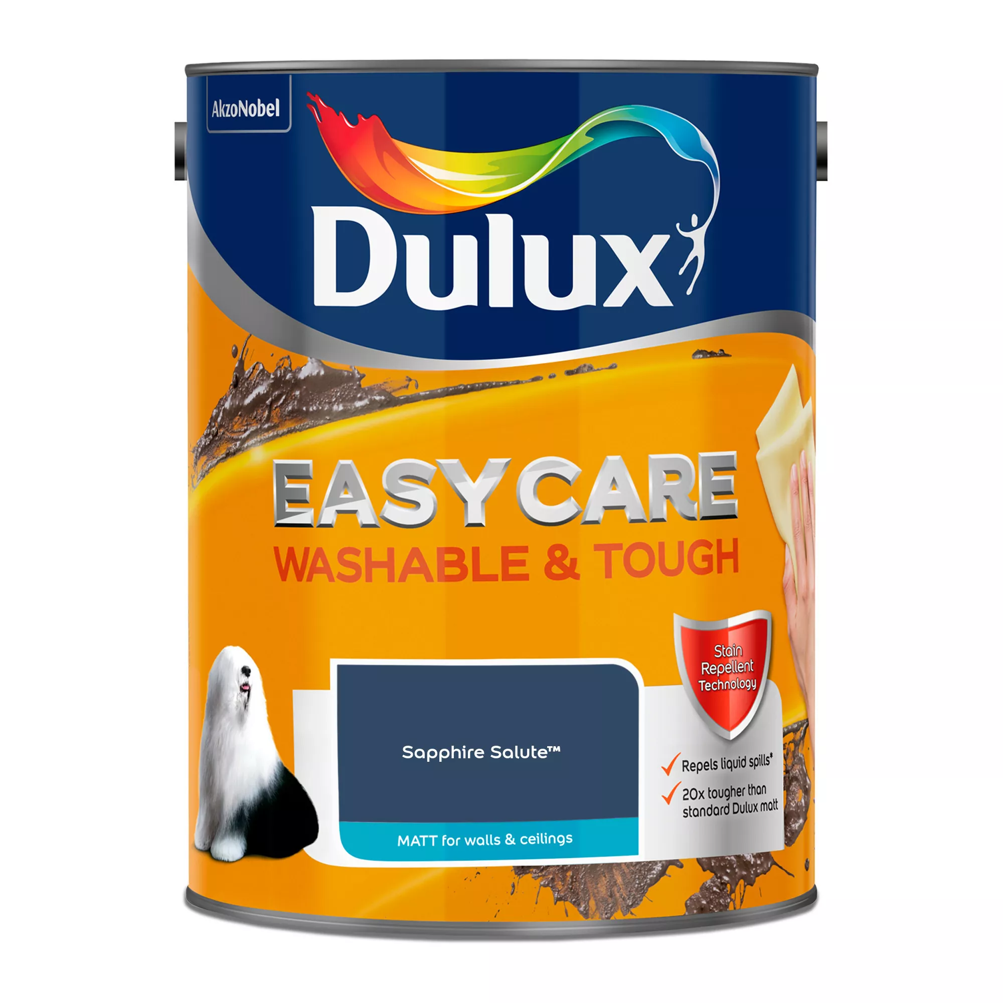 Dulux Easycare Washable & Tough Sapphire Salute Matt Wall Paint, 5L 4 Dulux Easycare Washable & Tough Sapphire Salute Matt Wall Paint, 5L - Image 2