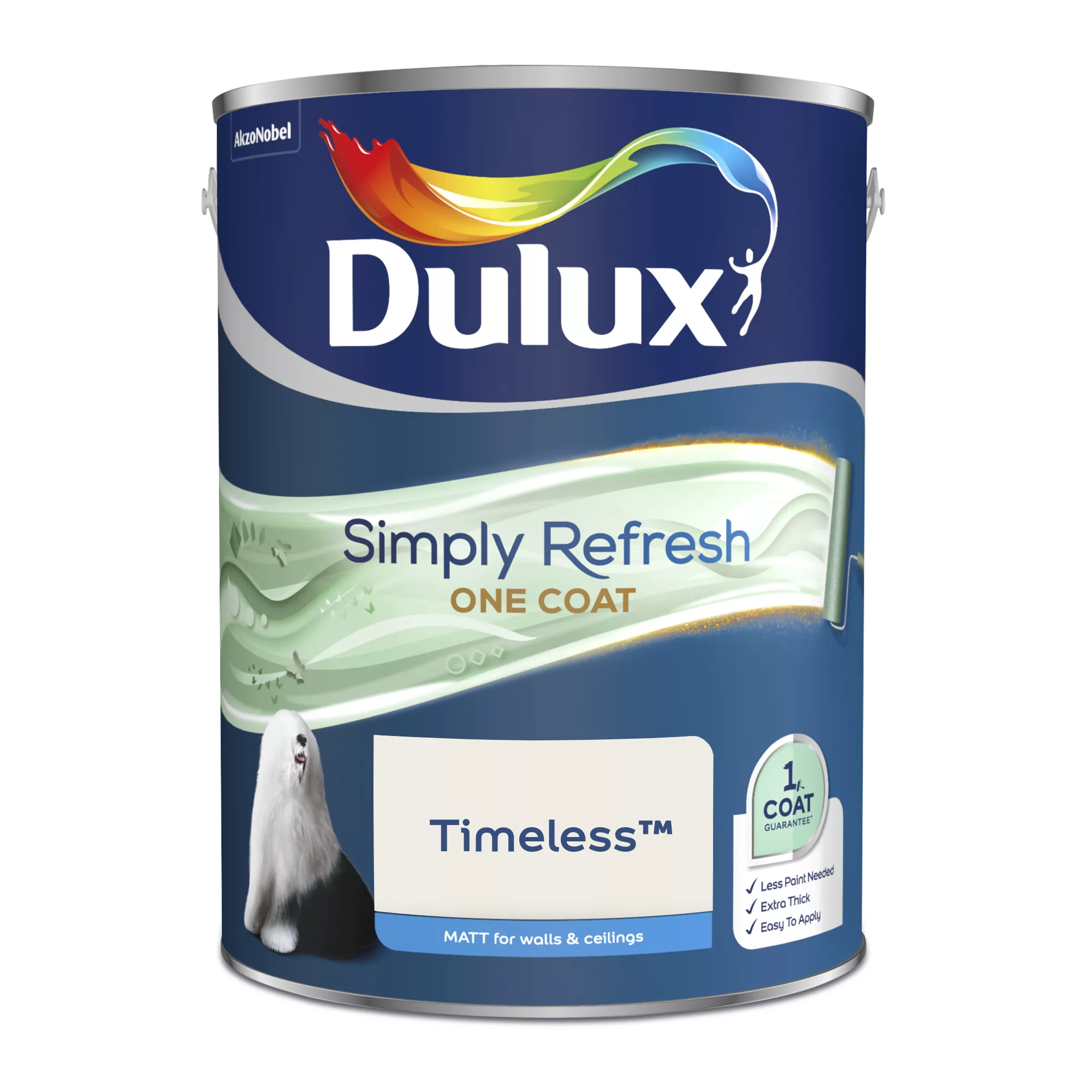 Dulux One Coat Timeless Matt Emulsion Paint, 5L 4 Dulux One Coat Timeless Matt Emulsion Paint, 5L - Image 2