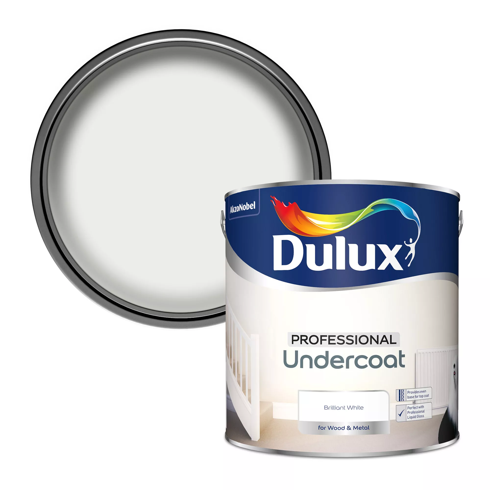 Dulux Professional White Metal & Wood Undercoat, 2.5L 3 Dulux Professional White Metal & Wood Undercoat, 2.5L