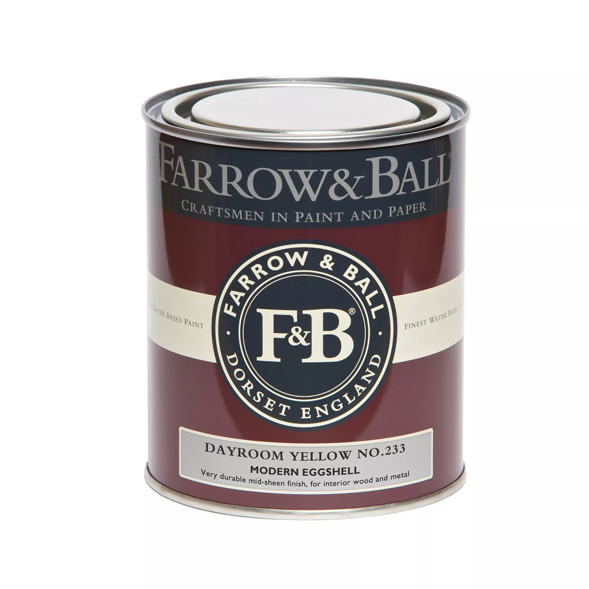 Farrow & Ball Modern Dayroom Yellow No.233 Eggshell Paint, 750ml 4 Farrow & Ball Modern Dayroom Yellow No.233 Eggshell Paint, 750ml - Image 2