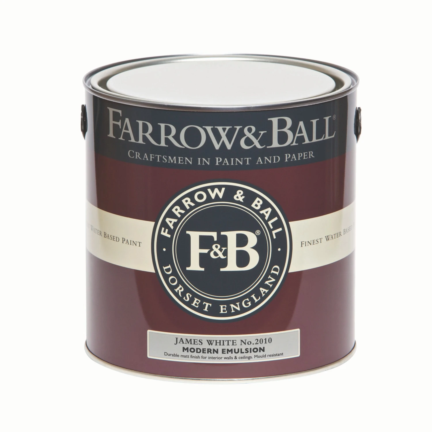 Farrow & Ball Modern James White No.2010 Matt Emulsion Paint, 2.5L 4 Farrow & Ball Modern James White No.2010 Matt Emulsion Paint, 2.5L - Image 2