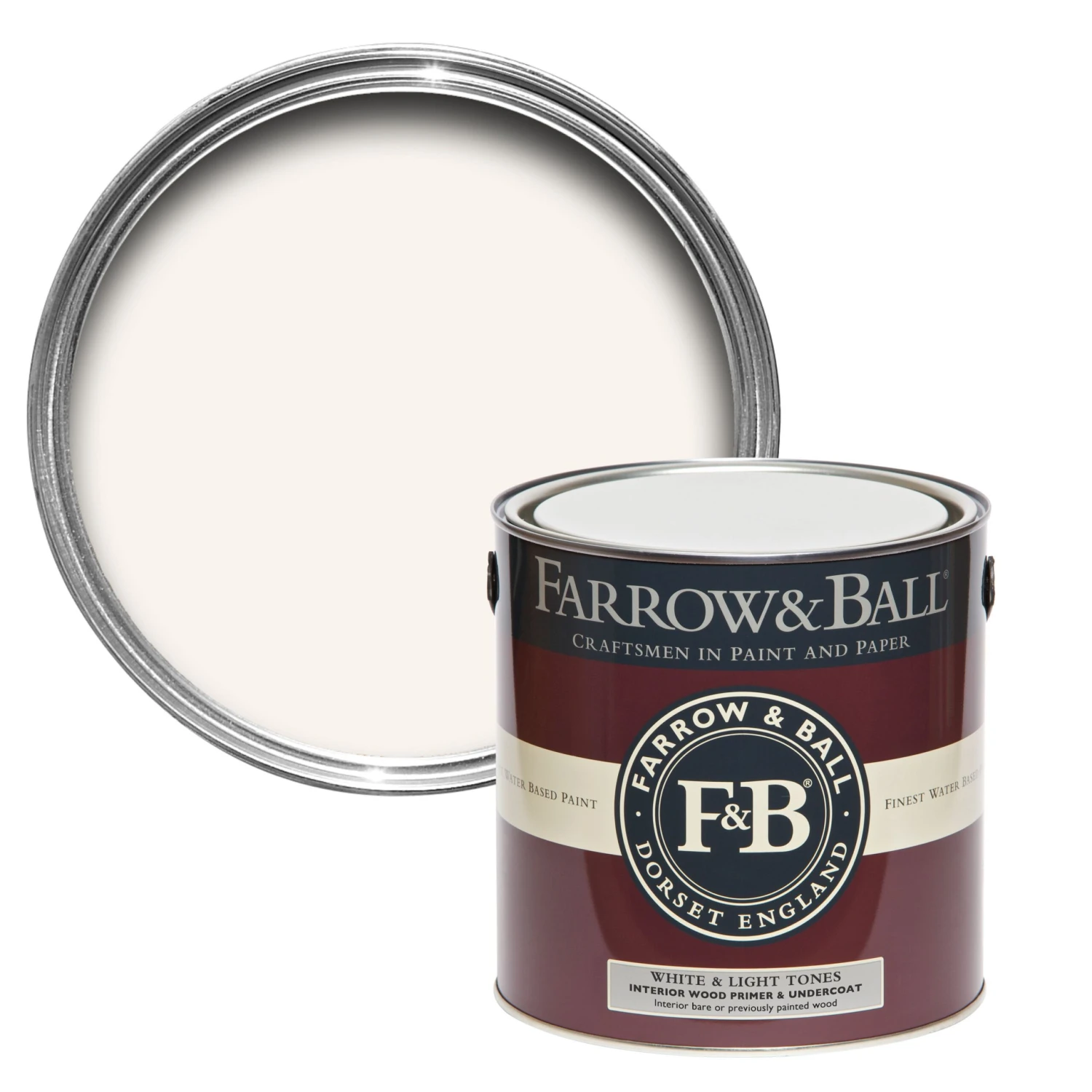 Farrow & Ball White & Light Tones Wood Primer & Undercoat, 2.5L 3 Farrow & Ball White & Light Tones Wood Primer & Undercoat, 2.5L