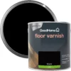 GoodHome Black Satin Floor Wood Varnish, 2.5L 1 GoodHome Black Satin Floor Wood Varnish, 2.5L -Hammerite Store goodhome black satin floor wood varnish 2 5l5059340487021 21c