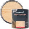 GoodHome Clear Gloss Floor Wood Varnish, 2.5L -Hammerite Store goodhome clear gloss floor wood varnish 2 5l5059340486949 21c