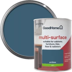 GoodHome Durable Antibes Satin Multi-surface Paint, 750ml