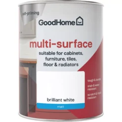 GoodHome Durable North Pole (Brilliant White) Matt Multi-surface Paint, 750ml 8 GoodHome Durable North Pole (Brilliant White) Matt Multi-surface Paint, 750ml -Hammerite Store goodhome durable north pole brilliant white matt multi surface paint 750ml3663602585626 02c