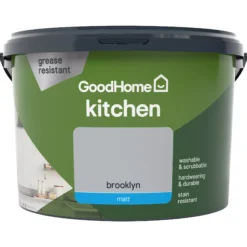 GoodHome Kitchen Brooklyn Matt Emulsion Paint, 2.5L -Hammerite Store goodhome kitchen brooklyn matt emulsion paint 2 5l3663602403784 02c