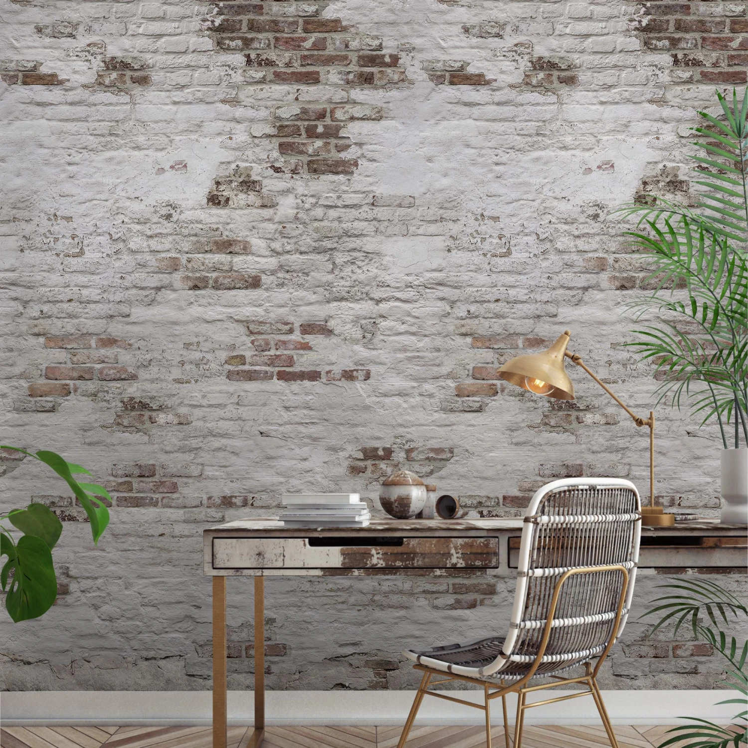 GoodHome Merly Natural Brick Effect Matt Mural 5 GoodHome Merly Natural Brick Effect Matt Mural - Image 3