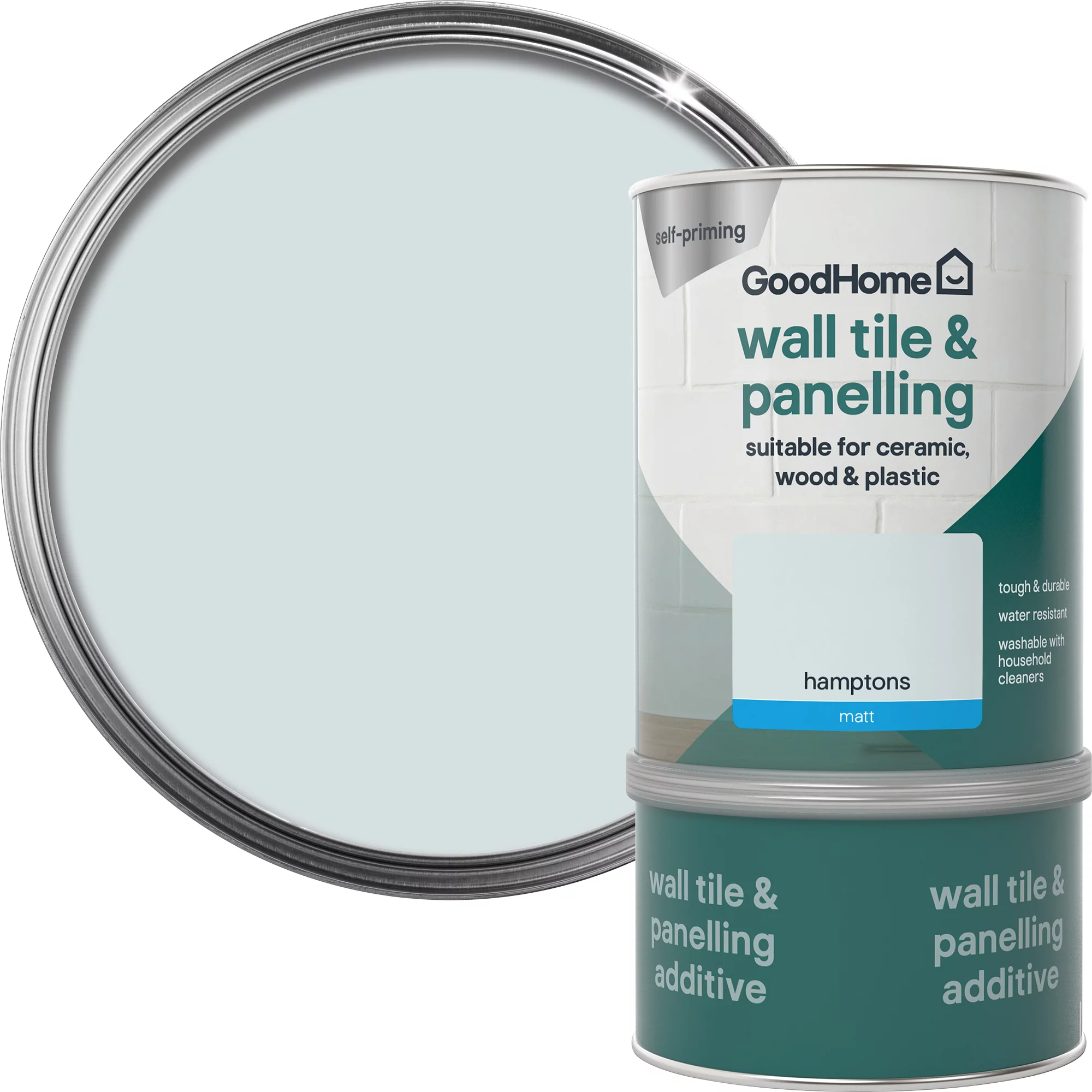 GoodHome Renovation Hamptons Matt Wall Tile & Panelling Paint, 750ml 3 GoodHome Renovation Hamptons Matt Wall Tile & Panelling Paint, 750ml