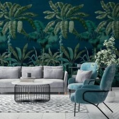 GoodHome Tugtu Blue & Green Tropical Matt Mural 13 GoodHome Tugtu Blue & Green Tropical Matt Mural -Hammerite Store goodhome tugtu blue green tropical matt mural5059340411064 01i