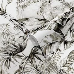 GoodHome Turman Black & White Tropical Matt Mural 8 GoodHome Turman Black & White Tropical Matt Mural -Hammerite Store goodhome turman black white tropical matt mural5059340411095 36c
