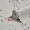 GoodHome Zumrut Grey & Plum Birds & Foliage Textured Wallpaper