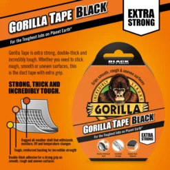 Gorilla Black Duct Tape (L)32m (W)48mm -Hammerite Store gorilla black duct tape l 32m w 48mm5704947000189 01i