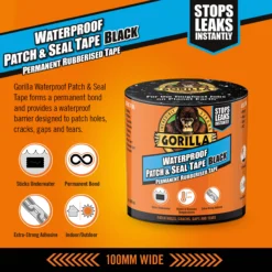 Gorilla Waterproof Patch & Seal Tape (L)3m (W)101.6mm -Hammerite Store gorilla waterproof patch seal tape l 3m w 101 6mm5704947006235 01i