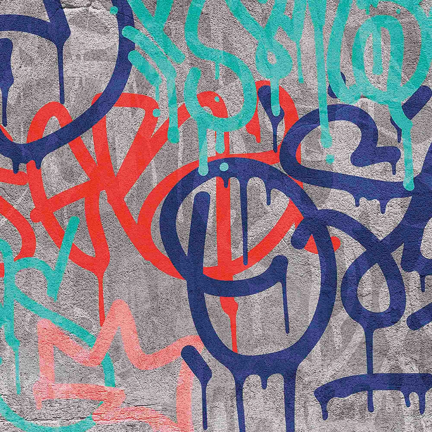 Grandeco Grey Grafitti Concrete Effect Matt Mural 4 Grandeco Grey Grafitti Concrete Effect Matt Mural - Image 2