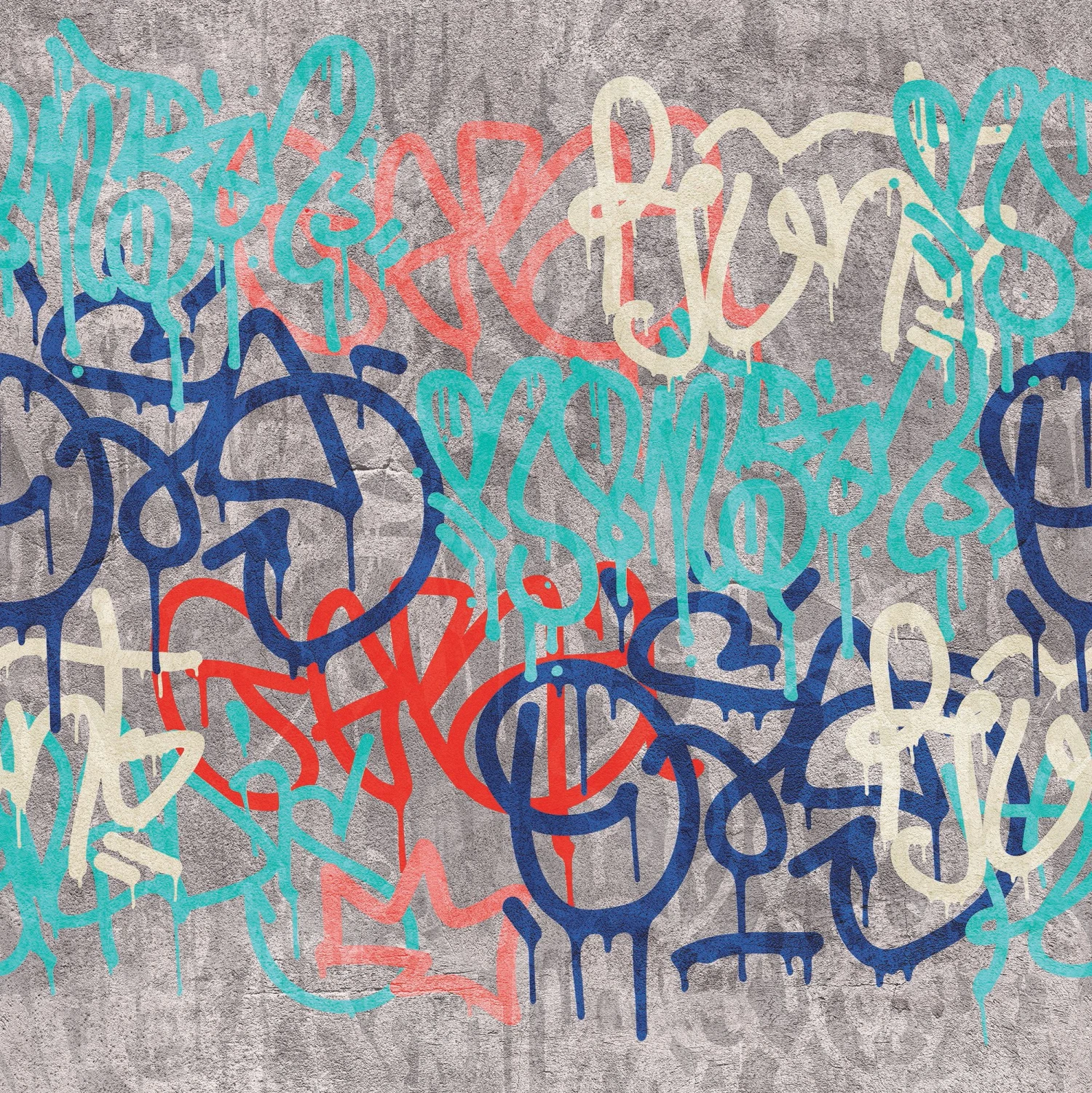 Grandeco Grey Grafitti Concrete Effect Matt Mural 5 Grandeco Grey Grafitti Concrete Effect Matt Mural - Image 3