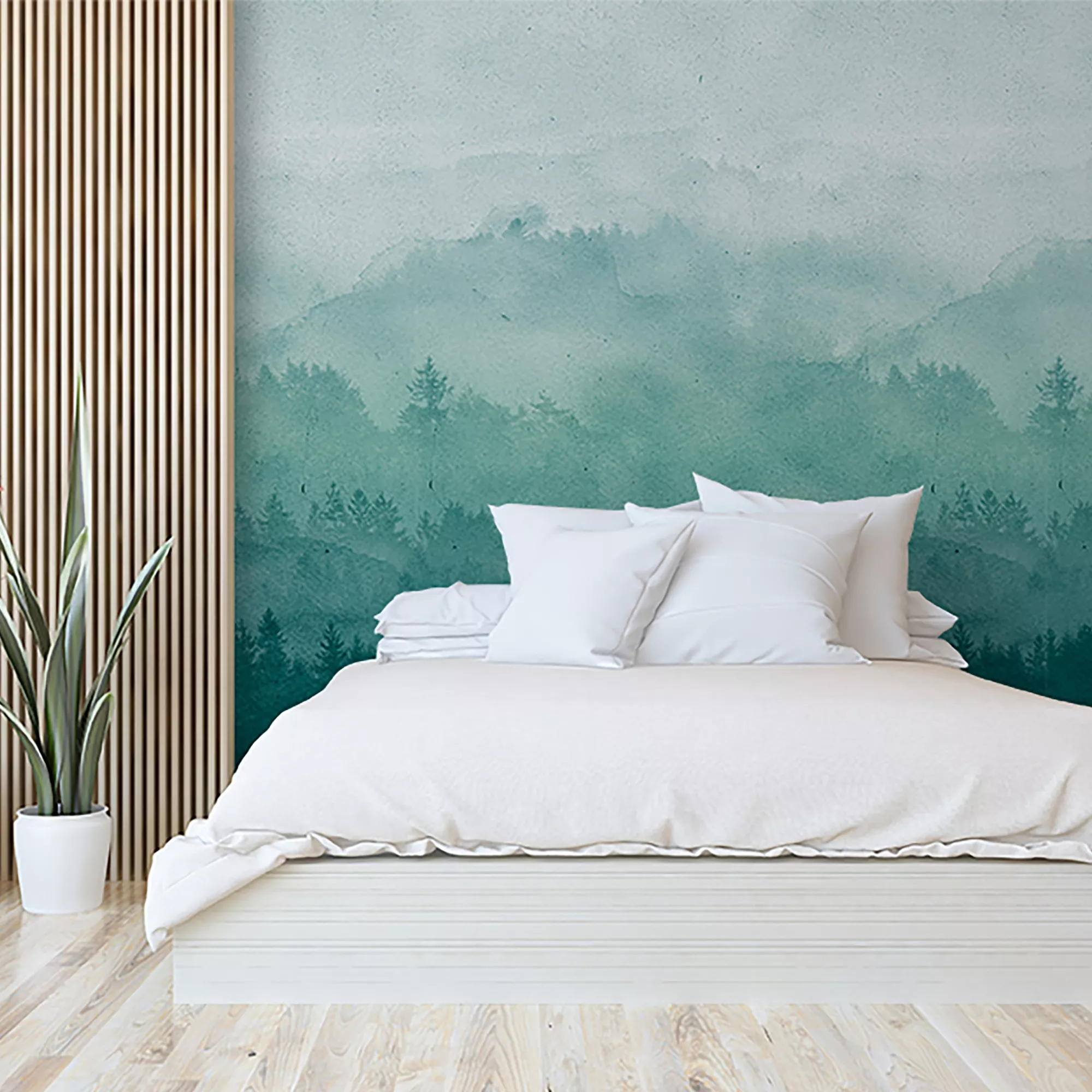 Grandeco Teal Landscape Matt Mural 6 Grandeco Teal Landscape Matt Mural - Image 4