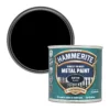 Hammerite Black Satinwood Metal Paint, 250ml -Hammerite Store hammerite black satinwood metal paint 250ml5011867010861 02c bq