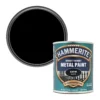Hammerite Black Satinwood Metal Paint, 750ml 2 Hammerite Black Satinwood Metal Paint, 750ml -Hammerite Store hammerite black satinwood metal paint 750ml5011867010885 02c bq