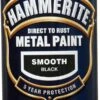 Hammerite Smoothrite Black Gloss Spray Paint, 400ml 1 Hammerite Smoothrite Black Gloss Spray Paint, 400ml -Hammerite Store hammerite smoothrite black gloss spray paint 400ml5011867220130 08c bq