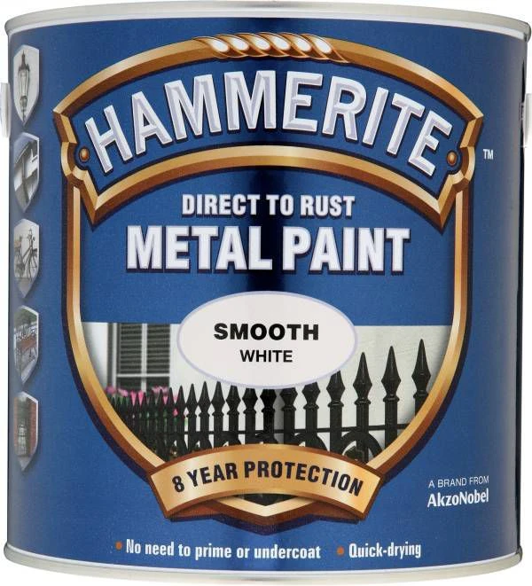 Hammerite White Gloss Metal Paint, 2.5L 4 Hammerite White Gloss Metal Paint, 2.5L - Image 2