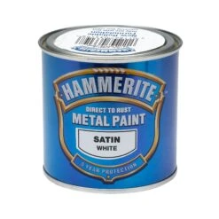 Hammerite White Satinwood Metal Paint, 250ml 7 Hammerite White Satinwood Metal Paint, 250ml -Hammerite Store hammerite white satinwood metal paint 250ml5011867033198 08c bq
