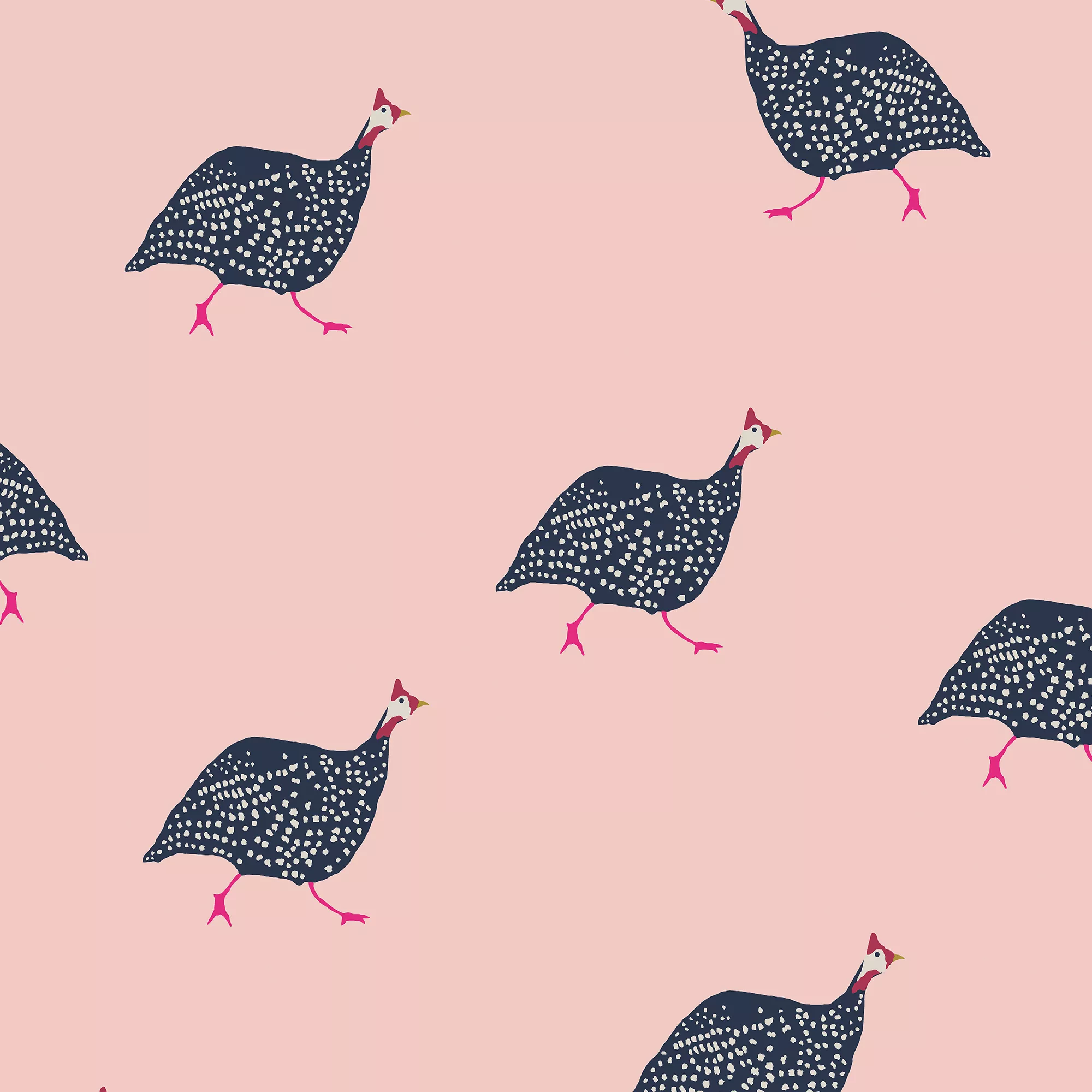 Joules Blush Pink Guinea Fowl Smooth Wallpaper 4 Joules Blush Pink Guinea Fowl Smooth Wallpaper - Image 2
