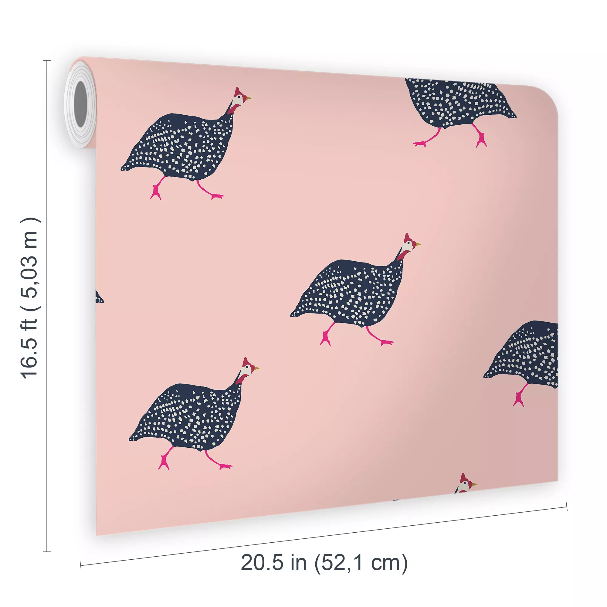 Joules Blush Pink Guinea Fowl Smooth Wallpaper 8 Joules Blush Pink Guinea Fowl Smooth Wallpaper - Image 6