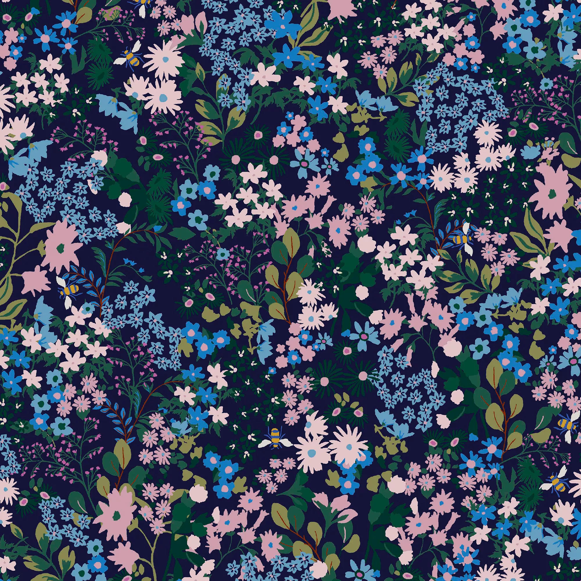 Joules Gilmorton Blue Ditsy Garden Floral Smooth Wallpaper 5 Joules Gilmorton Blue Ditsy Garden Floral Smooth Wallpaper - Image 3