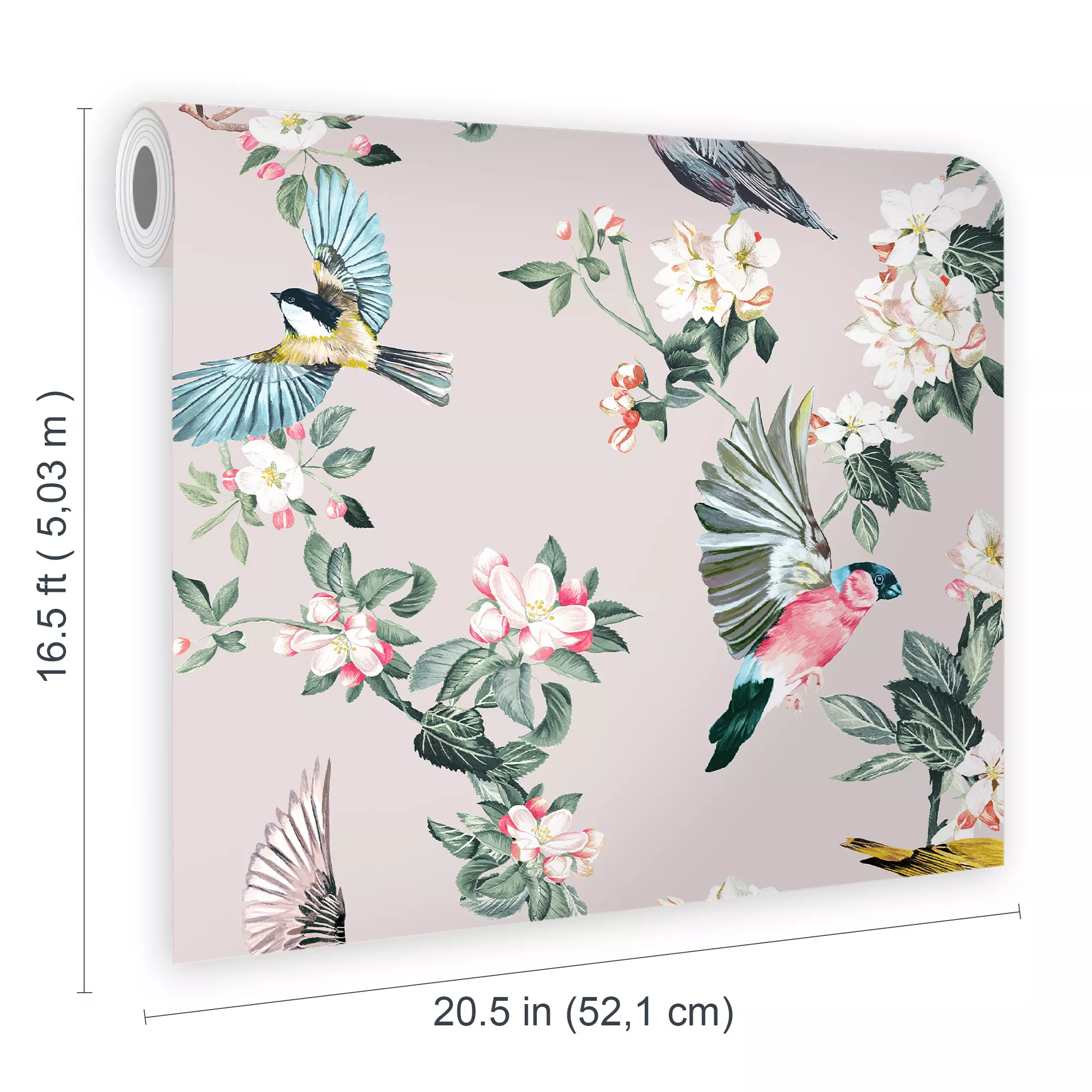 Joules Multicolour Garden Birds Smooth Wallpaper 9 Joules Multicolour Garden Birds Smooth Wallpaper - Image 7