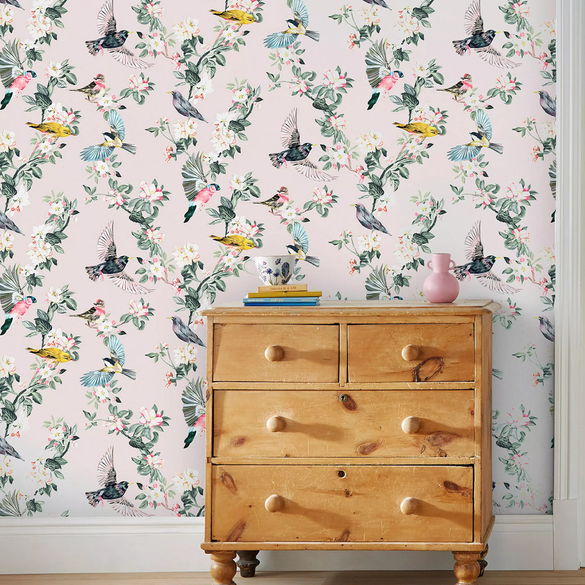 Joules Multicolour Garden Birds Smooth Wallpaper 7 Joules Multicolour Garden Birds Smooth Wallpaper - Image 5