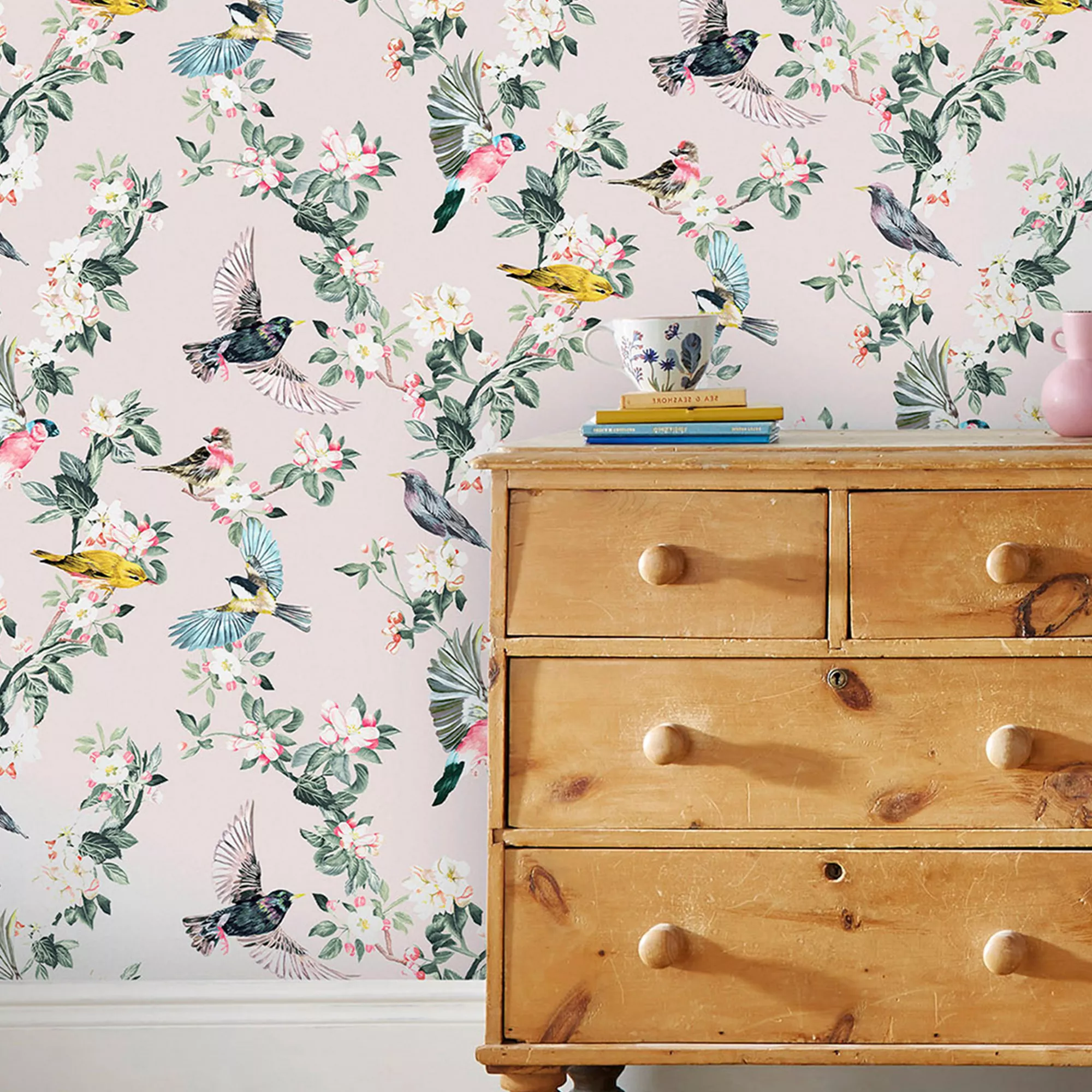 Joules Multicolour Garden Birds Smooth Wallpaper 8 Joules Multicolour Garden Birds Smooth Wallpaper - Image 6