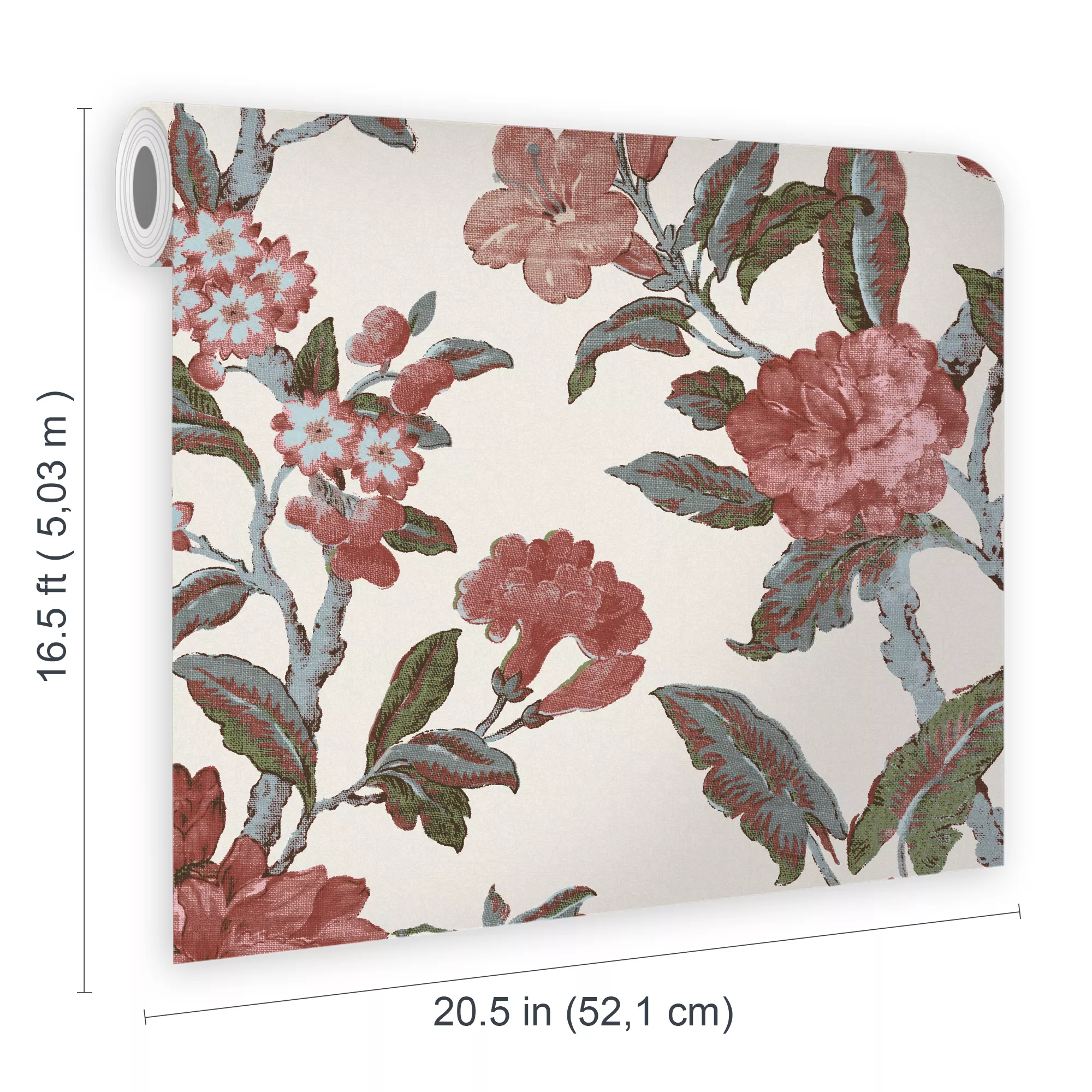 Laura Ashley Minera Crimson Floral Smooth Wallpaper 7 Laura Ashley Minera Crimson Floral Smooth Wallpaper - Image 5
