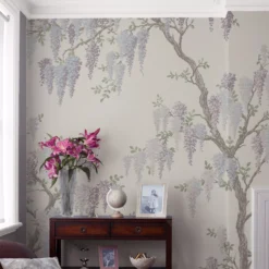Laura Ashley Pale Iris Wisteria Garden Matt Mural -Hammerite Store laura ashley pale iris wisteria garden matt mural5011583468809 01i bq