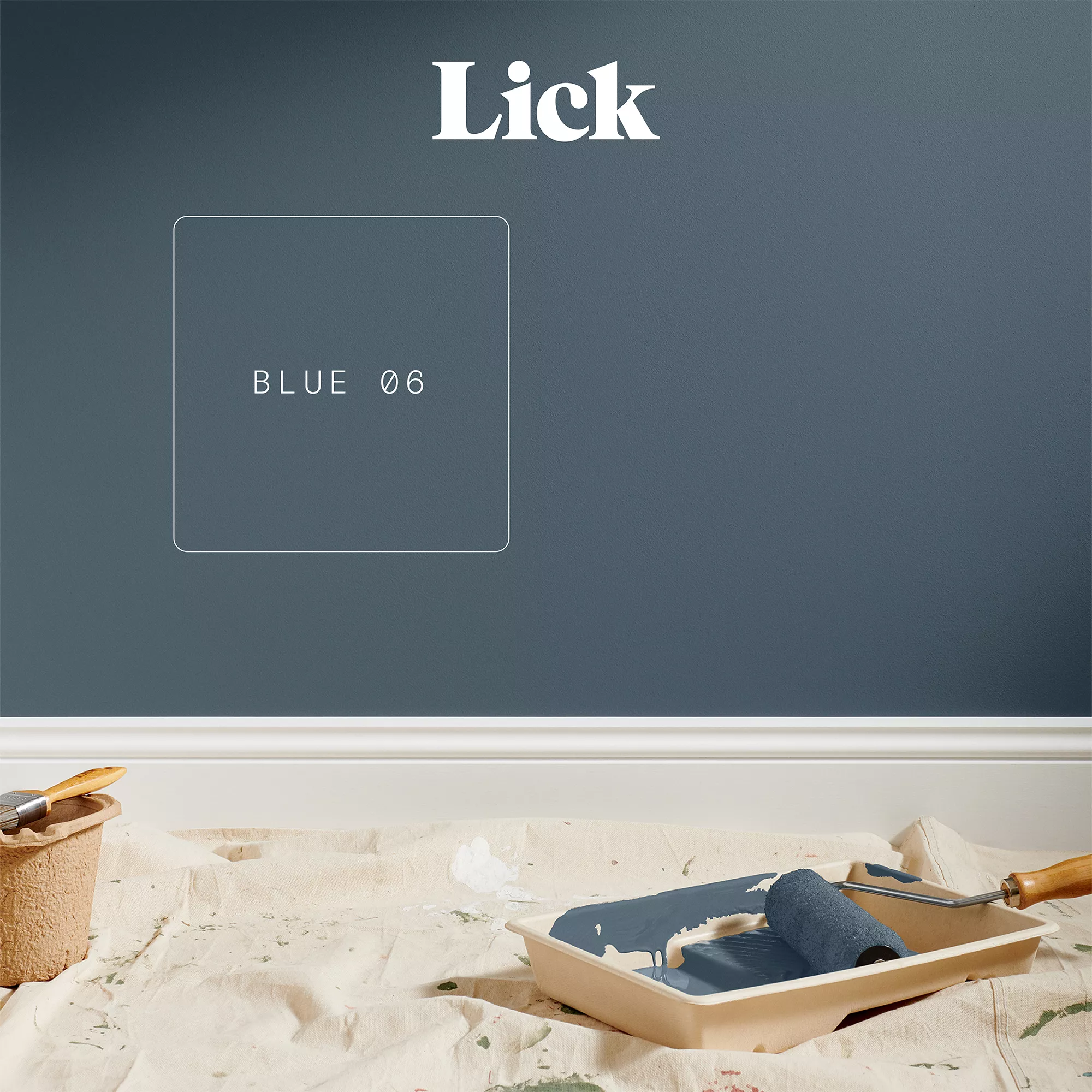 Lick Blue 06 Matt Emulsion Paint, 2.5L 5 Lick Blue 06 Matt Emulsion Paint, 2.5L - Image 3