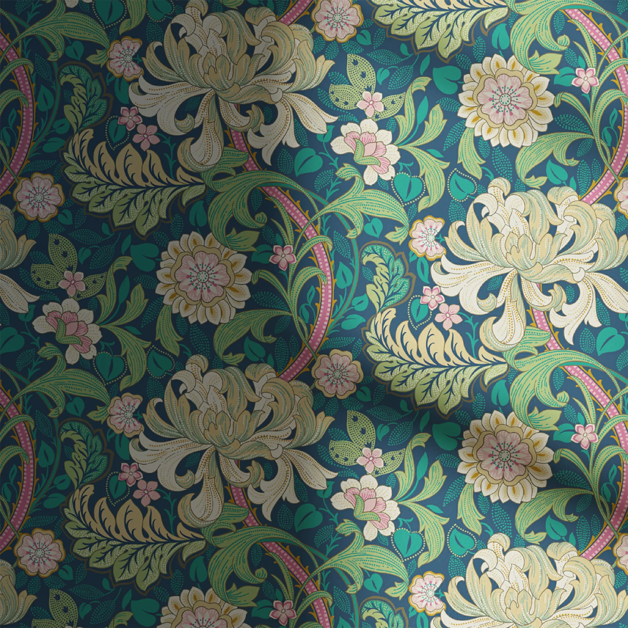 Lick Green, Pink, Teal & Yellow Wildflowers 01 Smooth Wallpaper 3 Lick Green, Pink, Teal & Yellow Wildflowers 01 Smooth Wallpaper