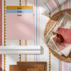 Lick White, Pink, Yellow & Blue Zig Zag 02 Smooth Wallpaper -Hammerite Store lick white pink yellow blue zig zag 02 smooth wallpaper5060932647853 05i bq