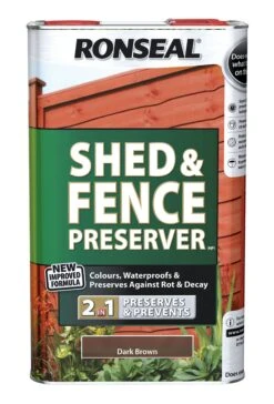 Ronseal Dark Brown Fence & Shed Preserver, 5L