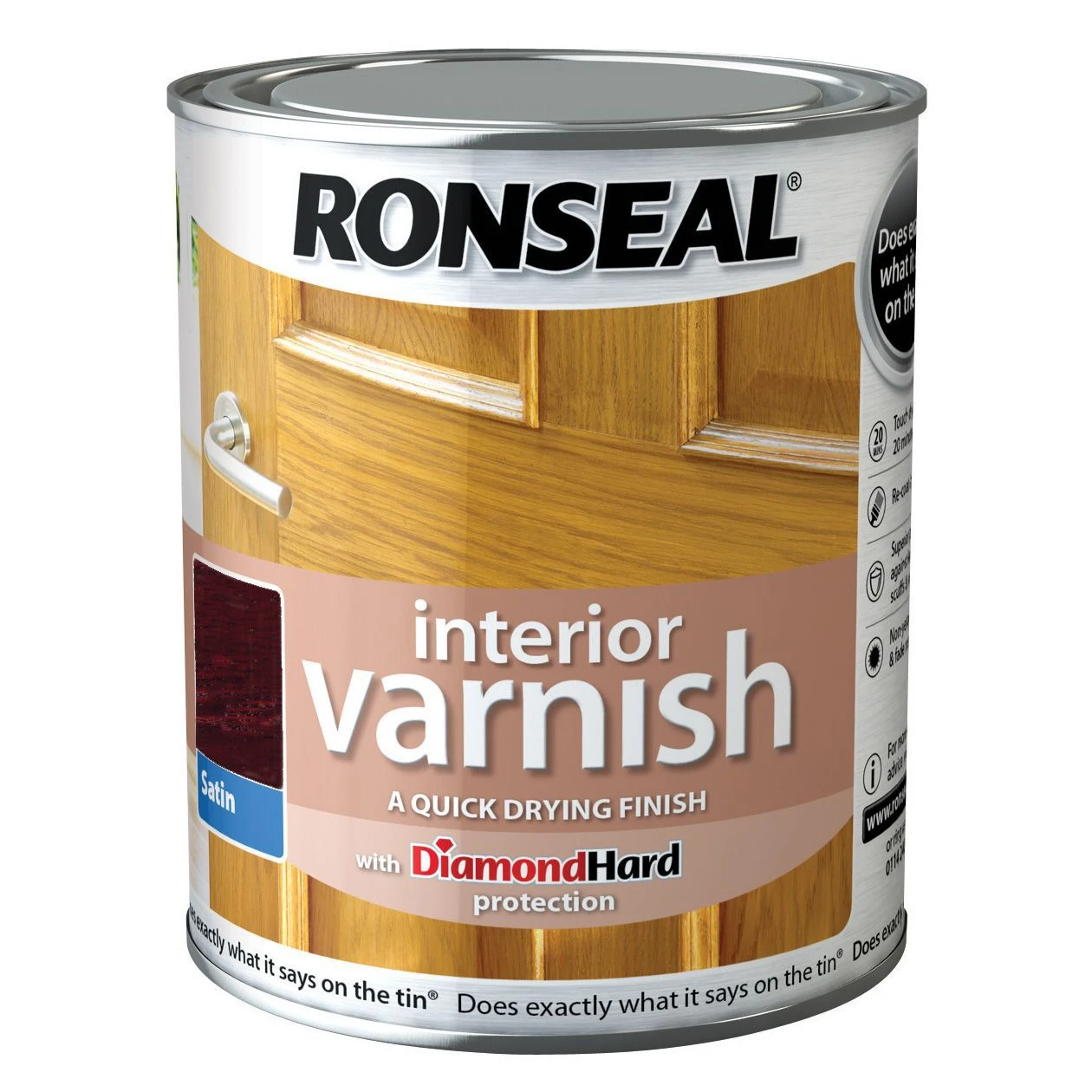 Ronseal Diamond Hard Deep Mahogany Satin Wood Varnish, 0.25L 3 Ronseal Diamond Hard Deep Mahogany Satin Wood Varnish, 0.25L