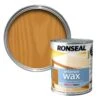 Ronseal Diamond Hard Medium Oak Matt Wax Wood Wax, 0.75L