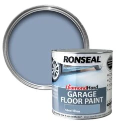 Ronseal Diamond Hard Steel Blue Satinwood Garage Floor Paint, 2.5L