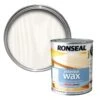 Ronseal Diamond Hard White Ash Matt Wax Wood Wax, 0.75L -Hammerite Store ronseal diamond hard white ash matt wax wood wax 0 75l5010214868858 02c bq