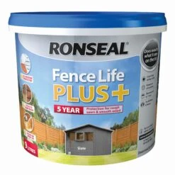 Ronseal Fence Life Plus Slate Matt Fence & Shed Treatment, 9L