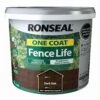 Ronseal One Coat Fence Life Dark Oak Matt Fence & Shed Treatment, 9L -Hammerite Store ronseal one coat fence life dark oak matt fence shed treatment 9l5010214882946 08c bq