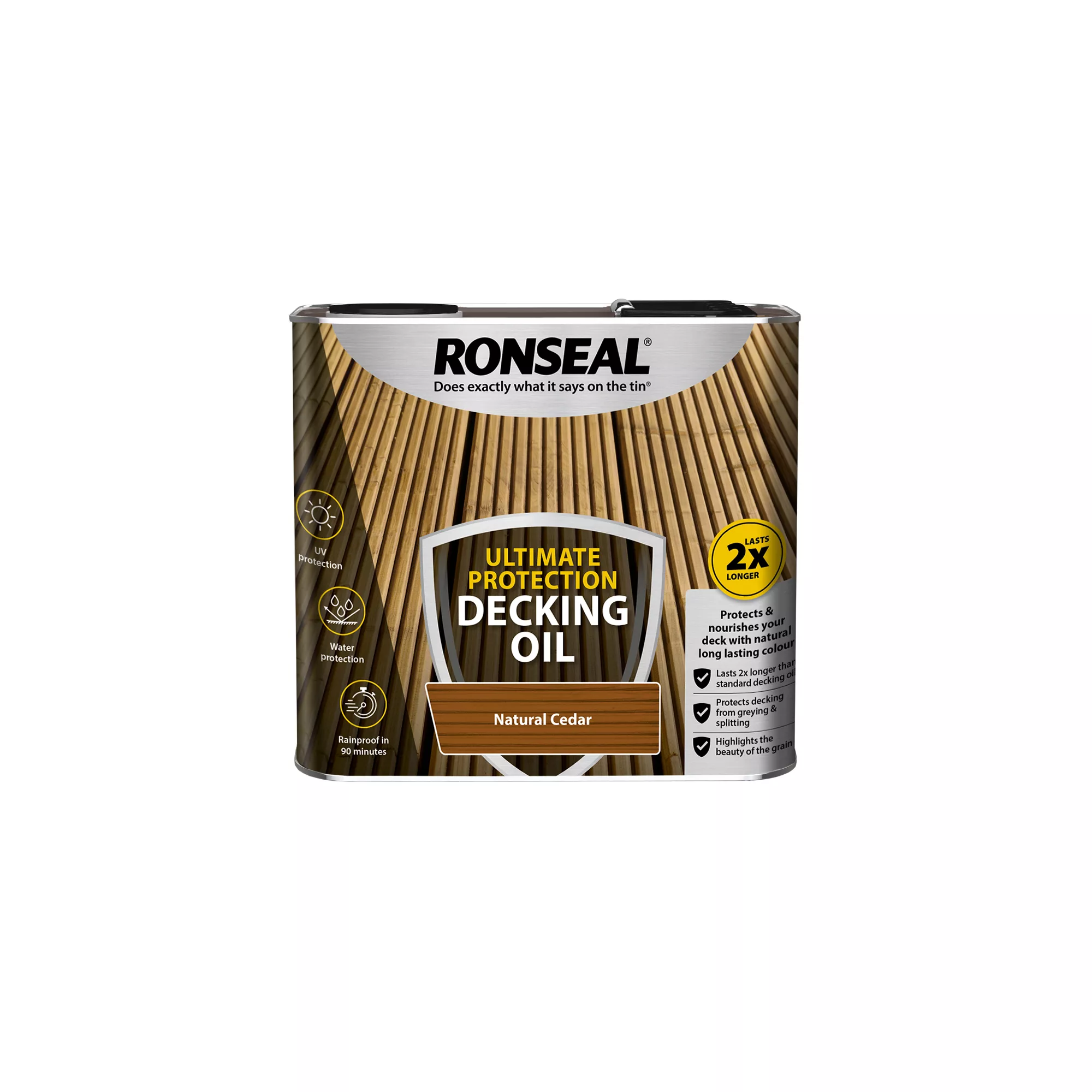 Ronseal Ultimate Natural Cedar Decking Wood Oil, 2.5L 3 Ronseal Ultimate Natural Cedar Decking Wood Oil, 2.5L