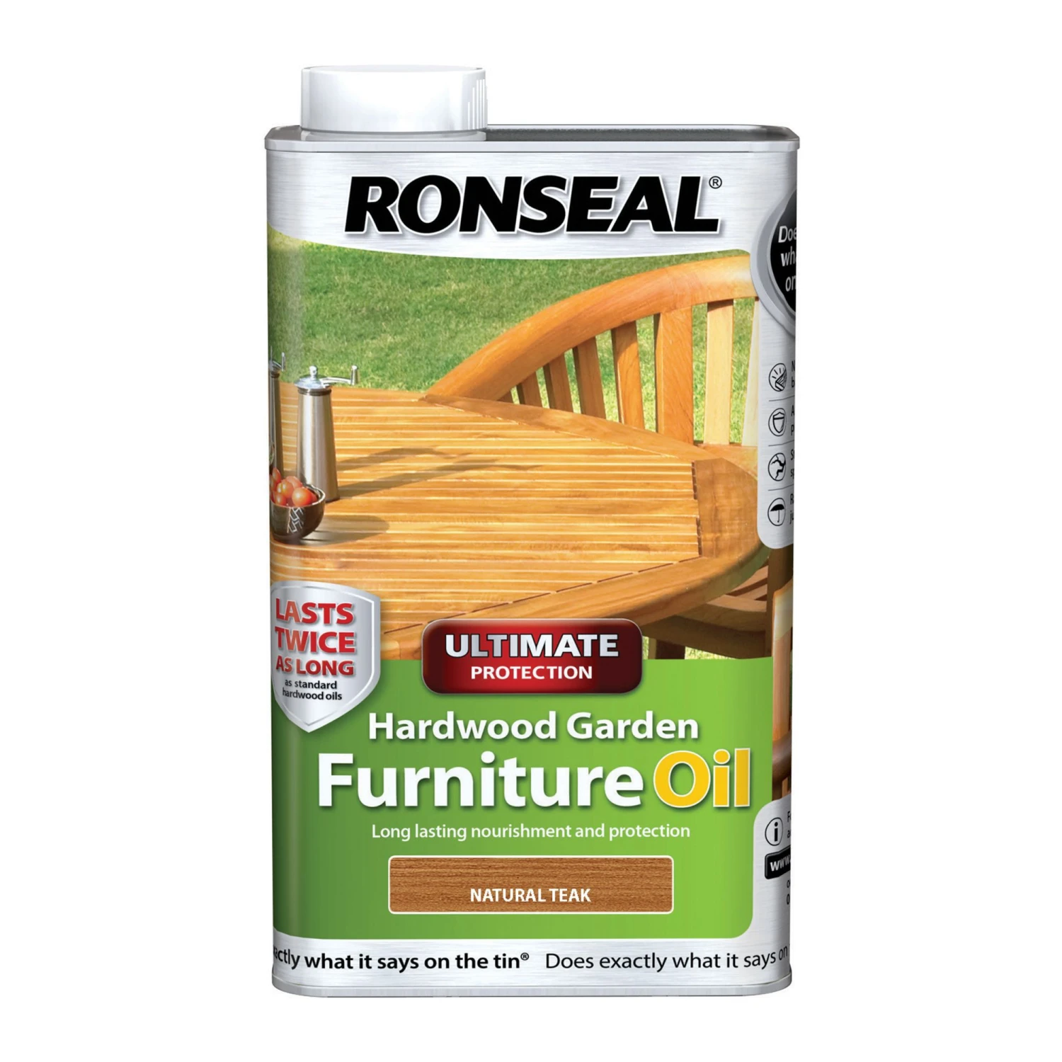 Ronseal Ultimate Natural Teak Furniture Wood Oil, 1L 4 Ronseal Ultimate Natural Teak Furniture Wood Oil, 1L - Image 2