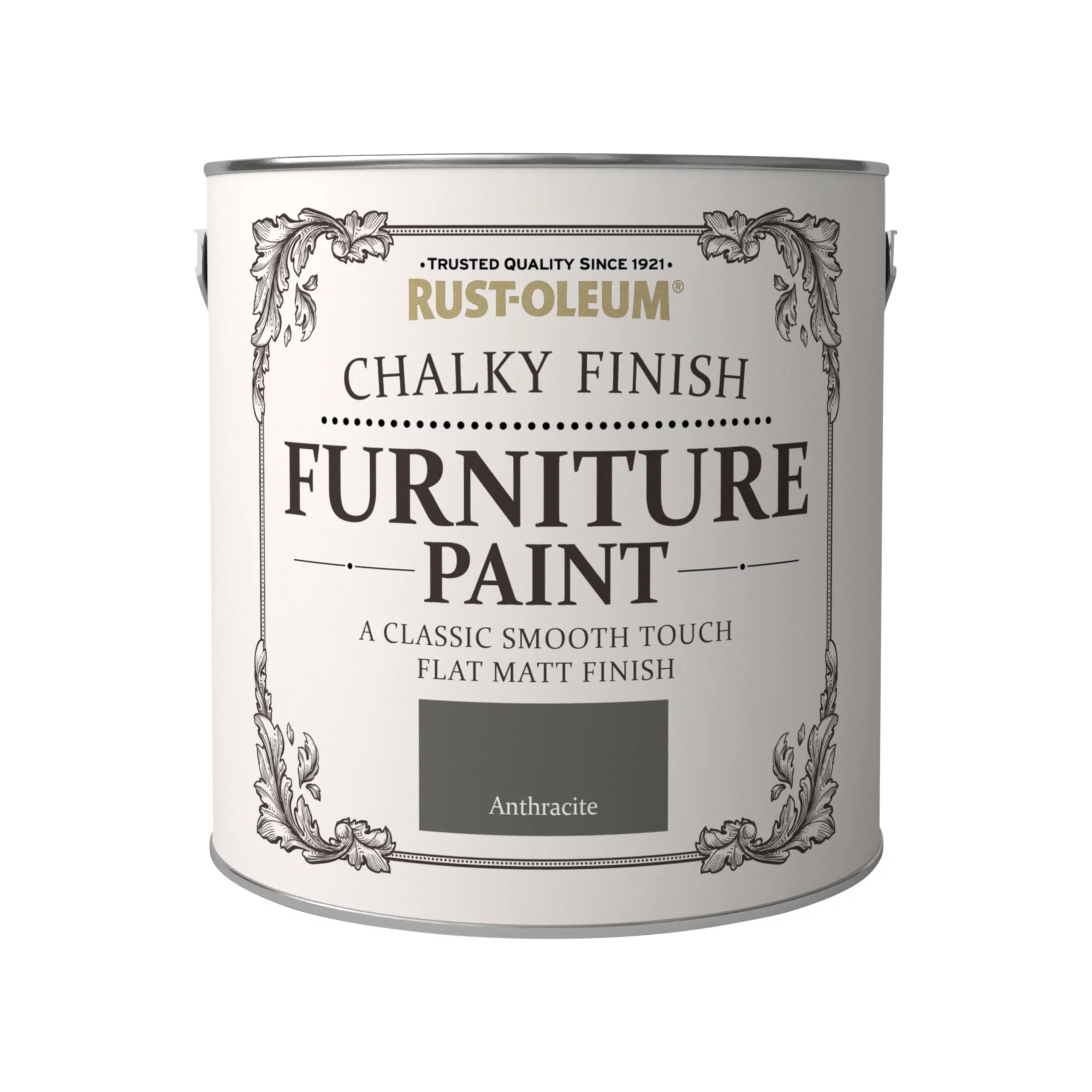 Rust-Oleum Anthracite Flat Matt Furniture Paint, 2.5L 4 Rust-Oleum Anthracite Flat Matt Furniture Paint, 2.5L - Image 2