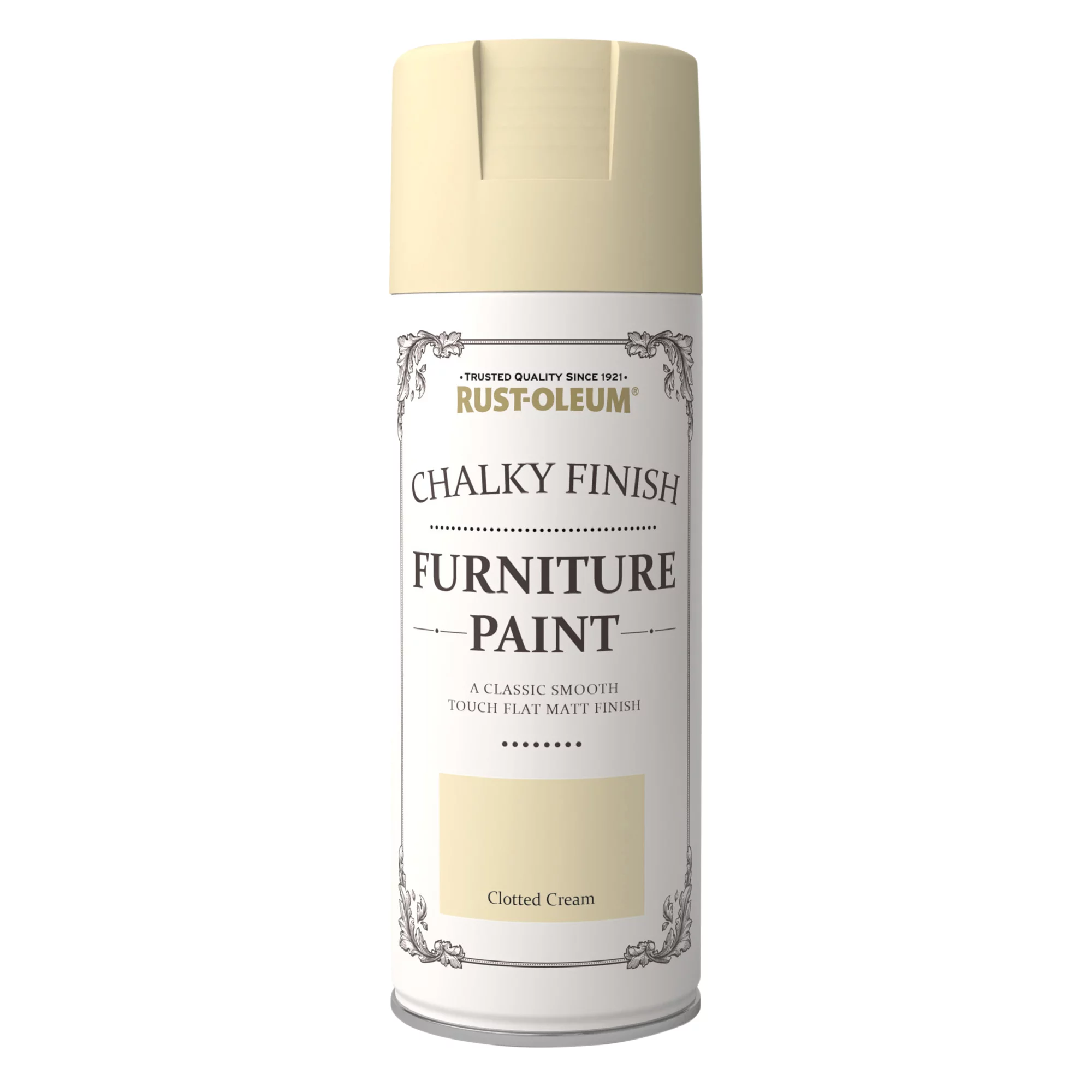 Rust-Oleum Clotted Cream Flat Matt Furniture Paint, 400ml 4 Rust-Oleum Clotted Cream Flat Matt Furniture Paint, 400ml - Image 2